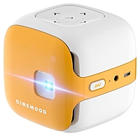 Проектор CINEMOOD (CNMD0016LE-3M), 16:9, 640x360, 32Гб, BT, Wi-Fi, бело-жёлтый