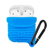 Чехол Case-Mate AirPods Water Resistant Case, голубой, чёрный