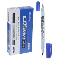 Mаркер для CD/DVD двухсторонний 0,7/2,0 мм синий