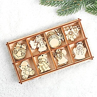 Набор заготовок в коробочке "Елочные украшения" Т1196