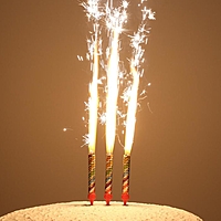 Набор тортовых свечей "Праздничные фонтаны" шары, 12,5 см (3 шт)