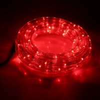 LED шнур 13 мм, круглый, 5 м, чейзинг, 2W-LED-24-220V, с контролл. 8р, красный