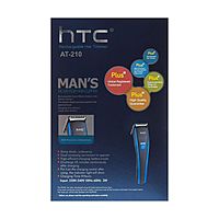 Машинка для стрижки HTC AT-210, 3 Вт, 4 насадки 3/6/9/12 мм, чёрно-синяя