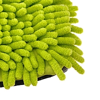 Варежка для мытья и полировки CARTAGE, 25x19 см, двухсторонняя, зелено-серая