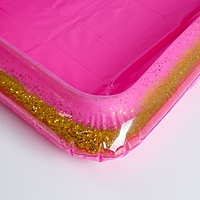 Надувная песочница с блёстками, 60х45 см, цвет ярко-розовый