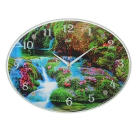 Часы настенные овальные "Водопад", 35х46 см