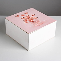 Ящик  деревянный подарочный «Люблю», 20 × 20 × 10  см