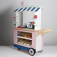 Продуктовая лавка "Мечта" на колёсах 74х30х102 см