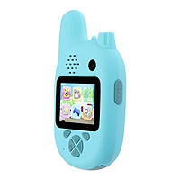 Детский цифровой фотоаппарат Walkie Talkie HD, с рацией, синий
