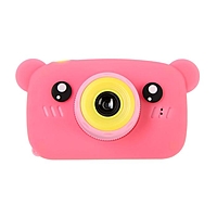 Детский цифровой фотоаппарат KIDS Fun Camera Bear "Мишка", розовый