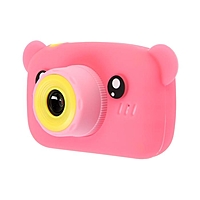 Детский цифровой фотоаппарат KIDS Fun Camera Bear "Мишка", розовый