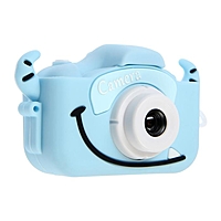 Детский цифровой фотоаппарат Cartoon Digital Camera Bull "Бычок", голубой