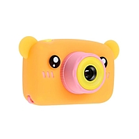Детский цифровой фотоаппарат KIDS Fun Camera Bear "Мишка", оранжевый