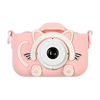 Детский цифровой фотоаппарат Cartoon Digital Camera Kitty "Котик", розовый