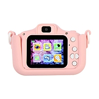 Детский цифровой фотоаппарат Cartoon Digital Camera Kitty "Котик", розовый