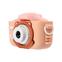 Детский цифровой фотоаппарат Cartoon Digital Camera Bear "Мишка", розовый