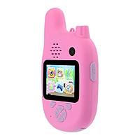 Детский цифровой фотоаппарат Walkie Talkie HD, с рацией, розовый