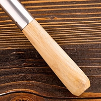 Поварешка для казана 52см, диаметр 15см, светлая деревянная ручка