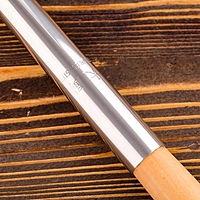 Поварешка для казана 46см, диаметр 11,5см, светлая деревянная ручка