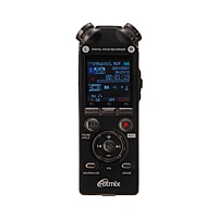 Диктофон Ritmix RR-989, 8 Гб, microSD, MP3/WAV,  дисплей с подсветкой, чёрный