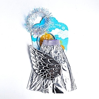 Карнавальный набор "Ангел" 3 предмета: ободок, юбка, крылья, цвет серебро