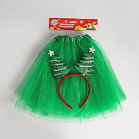 Карнавальный набор "Красавица-елочка" ободок, юбка