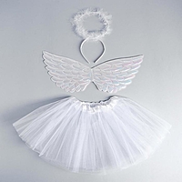 Карнавальный набор "Ангел" 3 предмета: ободок, юбка, крылья, цвет белый