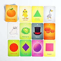 Карточки на кольце для игры "Формы и цвета"