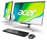 Моноблок Acer Aspire C24-963 23.8" Full HD i3 1005 G1 (1.2)/8Gb/1Tb 5.4k/SSD256Gb/UHDG/Windows 10 Home/GbitEth/WiFi/BT/65W/клавиатура/мышь/Cam/серебристый 1920x1080