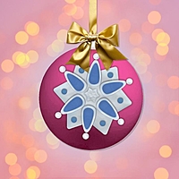 Набор для творчества "Новогодний шар "Снежинка" с массой для лепки