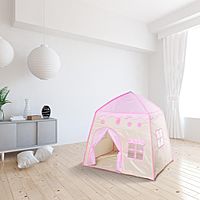 Палатка детская игровая Домик розовый 130x100x130 см