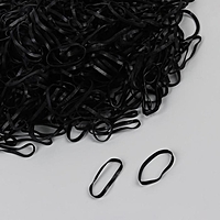 Парикмахерские резинки д/созд прически силик d2,5*0,2см (фас50гр цена за фас) чёрный нак QF
