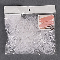 Парикмахерские резинки д/созд прически силик d2,5*0,2см (фас50гр цена за фас) прозр нак QF
