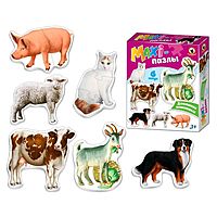 Макси-пазлы Домашние животные 6 картинок