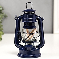 Керосиновая лампа декоративная синий 9,7х12,5х19 см