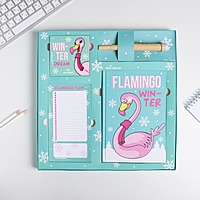Большой канцелярский набор "Flamingo winter"