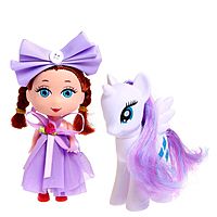 Кукла с пони «Сказочный пони» цвет фиолетовый, МИКС