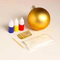 Набор для творчества "Новогодний шар - эбру", золотой шар