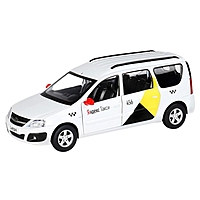 Машина металл "Lada Largus Яндекс Такси" 1:24  цв белый,откр двери,капот,озвуч JB1251343