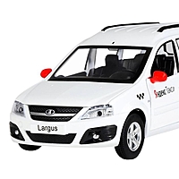Машина металл "Lada Largus Яндекс Такси" 1:24  цв белый,откр двери,капот,озвуч JB1251343