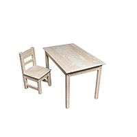 Детский набор «Нильс», стол 800 × 500 × 520 мм и стул 300 × 400 × 550 мм, массив сосны