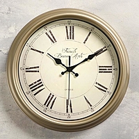 Часы настенные "Классика" плавный ход, серый перламутр, d=31 cм