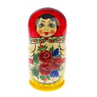 Матрёшка «Розочка», красный платок, 8 кукольная, 19 см