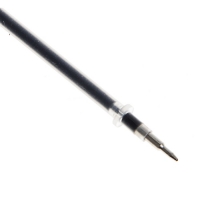 Стержень гелевый чёрный, 0,5 мм, d-3 мм, L-128 мм, игольчатый пишущий узел
