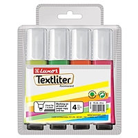Набор маркеров текстовыделителей 4цв 1-4,5мм Luxor "Textliter" чехол с европодв 4010 T/4 WT