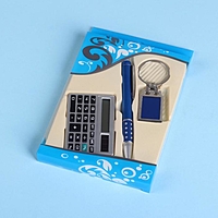 Набор подарочный 3в1 (ручка, калькулятор, брелок)