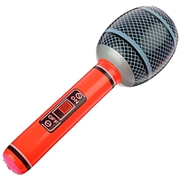 Игрушка надувная "Микрофон", свет 30 см, цвета микс