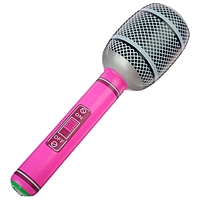Игрушка надувная "Микрофон", свет 30 см, цвета микс