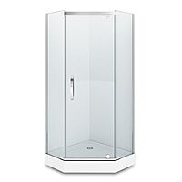 Душевое ограждение ALEX BAITLER AB215-100, 100x100x200 см, стекло прозрачное, профиль хром