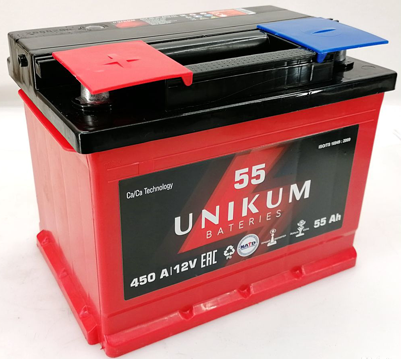 Аккумуляторная батарея UNIKUM 6СТ-55.1 VL прямая полярность